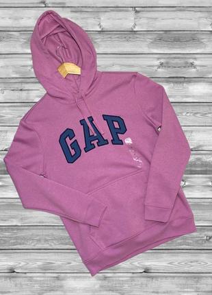 Чоловіча толстовка худі gap logo fleece hoodie рожева