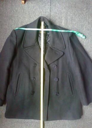 Скидка, как новый модное полу пальто куртка  чёрный бушлат3 фото