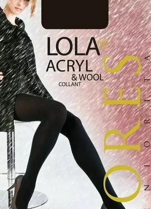 Тёплые колготки с шерстью  lores lola acryl&wool