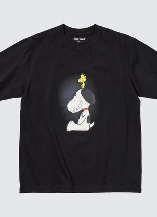 Стильная футболка с принтом peanuts, uniqlo