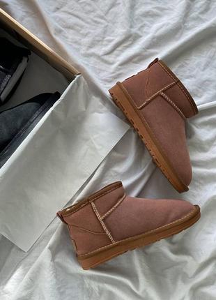 Уггі ugg ultra mini ii boot beige pink5 фото