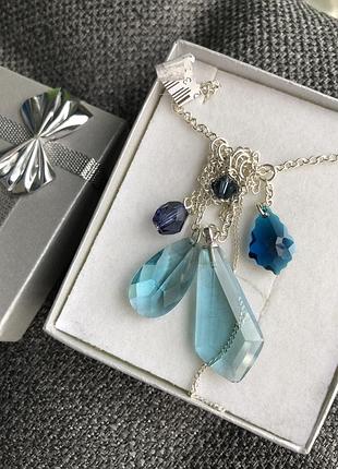 Цепочка колье бирюза 3