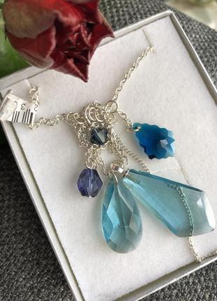 Цепочка колье бирюза 2