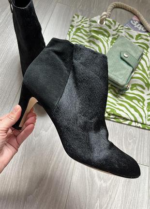 Натуральные сапоги ботинки zara