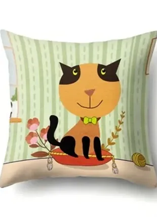 Berni home наволочка декоративная cat on pillow 45 х 45 см1 фото