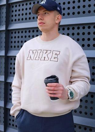 Мужской тёплый свитшот на флисе кофта nike