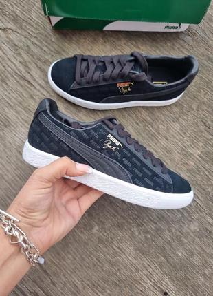 Замшеві жіночі кросівки puma clyde emboss us4-35.5-22/22.5cm1 фото