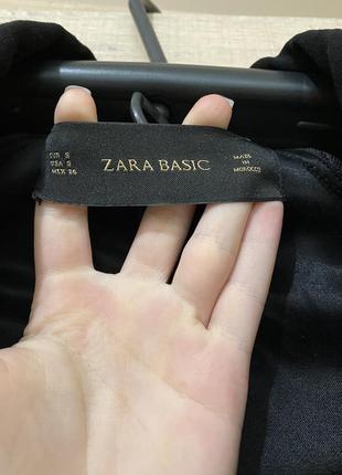 Тренч чорний тканинний zara3 фото