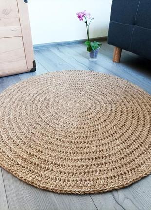 Коврик (80cм) коврик из джута коврик круглый4 фото