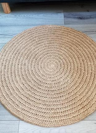 Коврик (80cм) коврик из джута коврик круглый2 фото