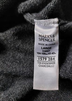 Шикарный шерстяной свитер поло от марк спенсер, р l-xxl5 фото
