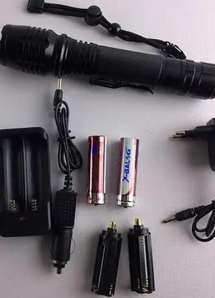 Ліхтар акумуляторний тактичний, багатофункціональний тактичний ліхтарик (відлякувач)5 фото