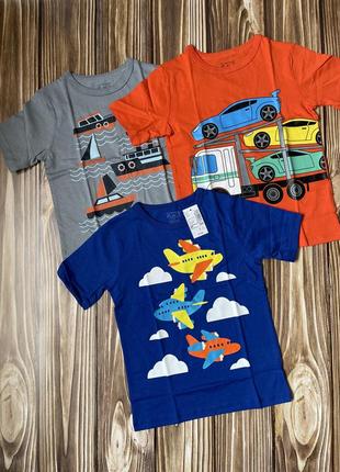 Набір з 3 футболок транспорт літаки авто кораблі1 фото