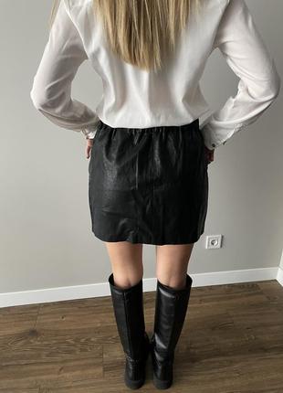 Шкіряна спідниця zara 3