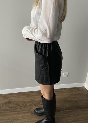 Шкіряна спідниця zara 2