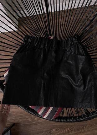 Шкіряна спідниця zara 5