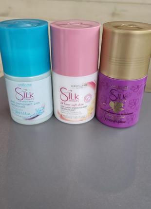 Шариковый дезодорант антиперспирант орифлейм шелк oriflame silk beauty1 фото