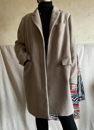 Класичне вовна з кашеміром пальто - піджак демісезон оверсайз2 фото