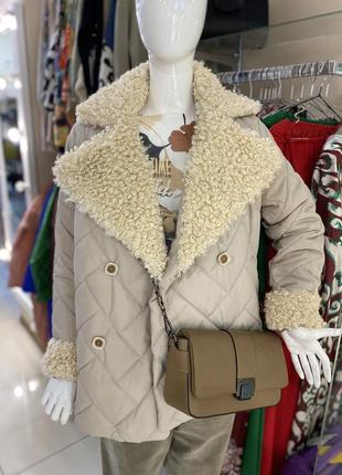 Alberto bini зимняя куртка зимнее пальто дубленка полушубок жіноча куртка зимова1 фото