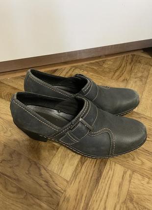 Напівчеревики / туфлі clarks синьо-графітового кольору4 фото