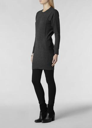Allsaints стильне в'язане тепленьке плаття культового бренду кольору графіту