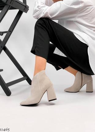 Замшеві ботильйони черевики на підборах з натуральної замші замшевые ботильоны ботинки...