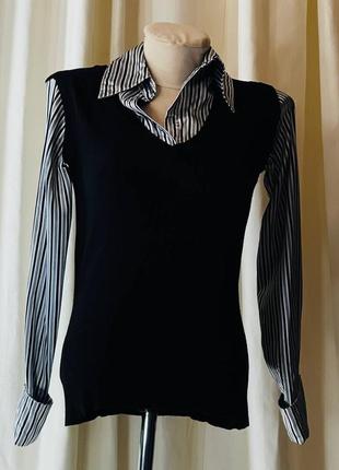 Жіноча блуза кофта джемпер з рубашкою