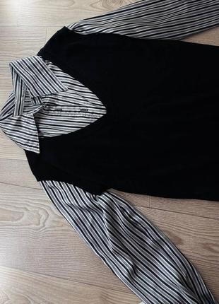 Жіноча блуза кофта джемпер з рубашкою7 фото