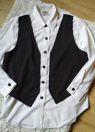 Базовая белая рубашка,винтажная рубашка,оригинальная рубашка,комбинированая рубашка