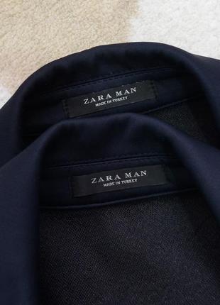 Zara man качественное темно-синее пальто тренч плащ р. s m l тренд10 фото
