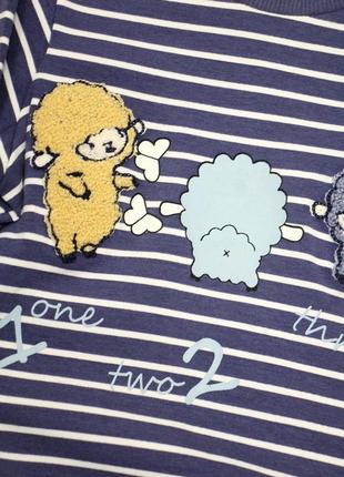 Пижама штаны и кофта синяя с овечками (110 см.)  pikidor 86810212545844 фото