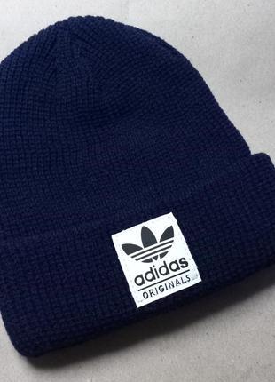 Чоловіча шапка adidas чорна синя акрилова зимова3 фото