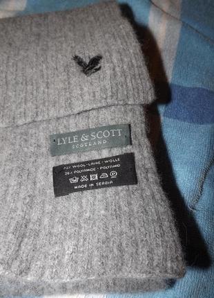 Шерстяний шарф lyle & scott ( шерсть шерстяной lyle&scott wool )3 фото