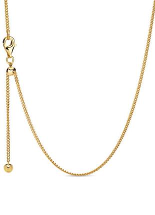 Серебряная цепь цепочка пандора 368638c00 золотая серебро проба a925 ale новая с биркой pandora