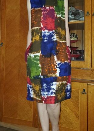 Шёлковое платье свободного покроя hobbs, шёлк, хлопок