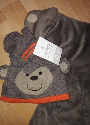 Новий комплект carters демі шапочка і рукавиці 0-9 місяців