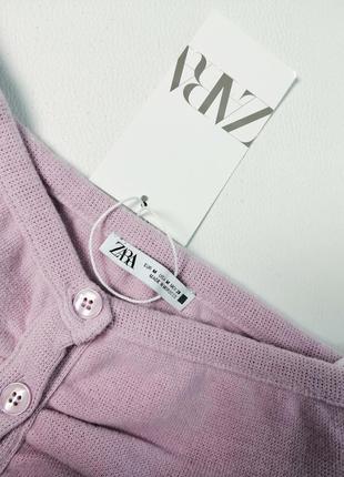 Костюм топ-кофта и юбка сиреневый zara8 фото