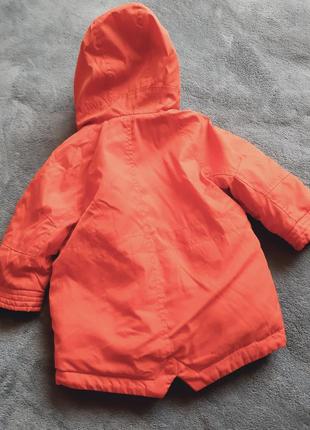 Шикарная стильная куртка/парка с капюшоном ,next,  p. 9-12 месяцев3 фото
