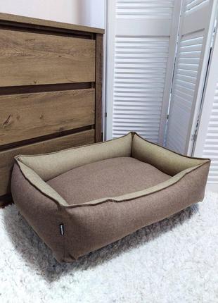 Лежак 90×80×22 см лежанка спальні місце для тварин собак і кішок знімний чохол з бортами2 фото