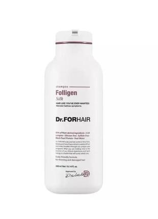 Шампунь для сухого та пошкодженого волосся dr.forhair folligen silk shampoo 300 мл