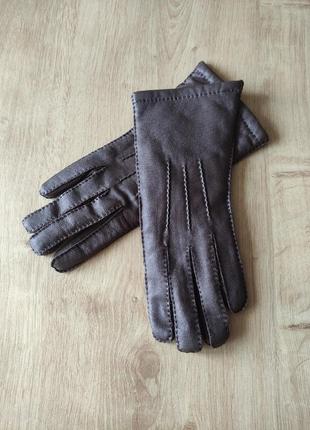 Стильные женские кожаные перчатки, германия.  размер 6( s).1 фото
