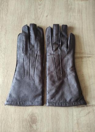 Стильные женские кожаные перчатки, германия.  размер 6( s).2 фото