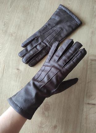 Стильные женские кожаные перчатки, германия.  размер 6( s).6 фото