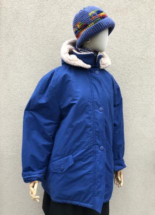Тёплая куртка,парка,фуфайка-дубленка на меху,капюшон,большого размер,damart.4 фото