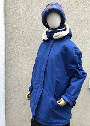 Тёплая куртка,парка,фуфайка-дубленка на меху,капюшон,большого размер,damart.7 фото