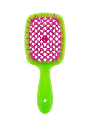 Щітка для волосся салатова з малиновим janeke superbrush 86sp226 ver