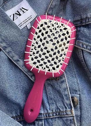 Щітка для волосся рожева з білим janeke superbrush 93sp226 rsa