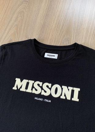 Мужская итальянская хлопковая футболка с принтом missoni4 фото