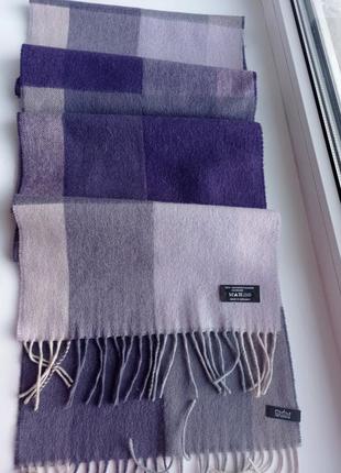 Теплий кашеміровий шарф в клітинку