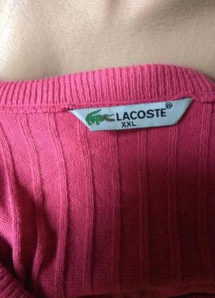 Розовая кофта в косы lacoste 🍁 46-48рр3 фото
